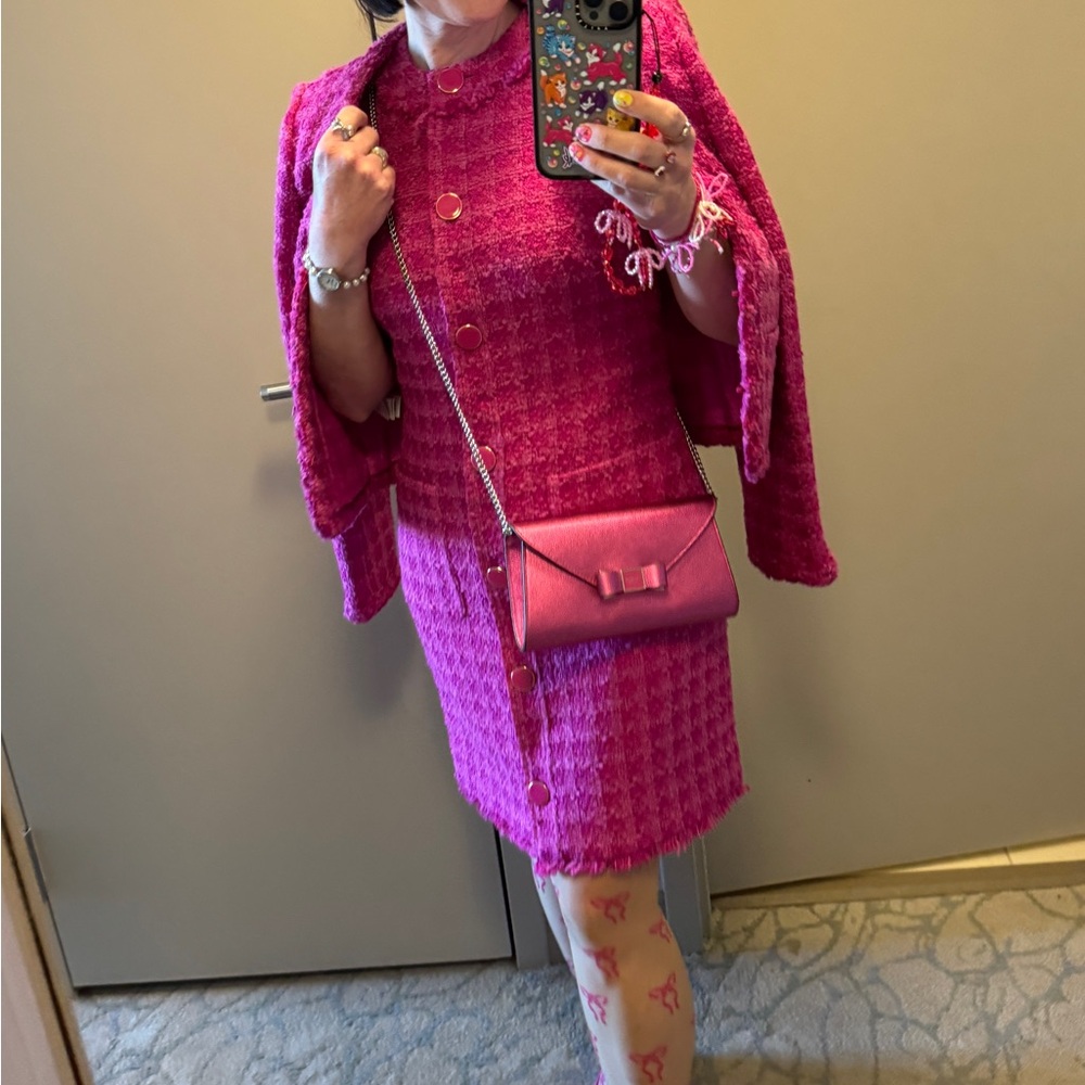 Kate Spade Marker Pink Tweed Dress